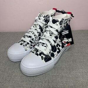 New Women’s Disney Mickey Mouse High Top Fashion Sneakers